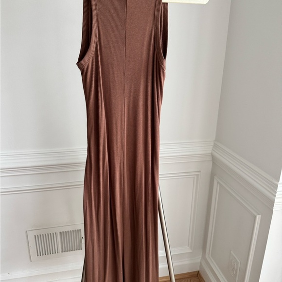 Heart & Hips Maternity Chocolate Brown Sleeveless Ribbed Dress Size Small - Picture 5 of 6